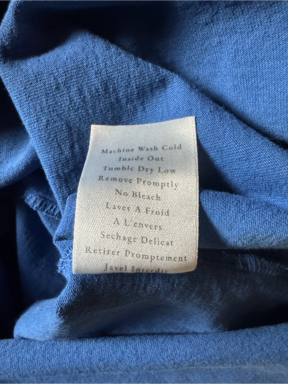 Frank & Eileen Nicole royal blue Henley popover dress Size Large 100% cotton - Picture 12 of 12